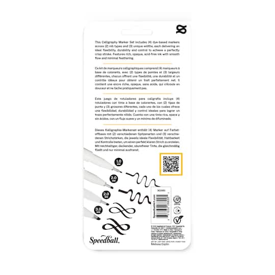 Speedball® Elegant Writer® 4-Piece Black Assorted Nibs Set